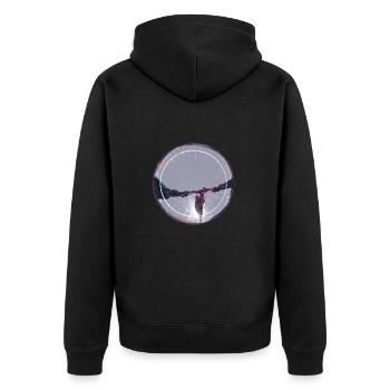 Roue descendante - Veste à capuche bio Premium Unisexe - noir - Dos - Nico (187cm)