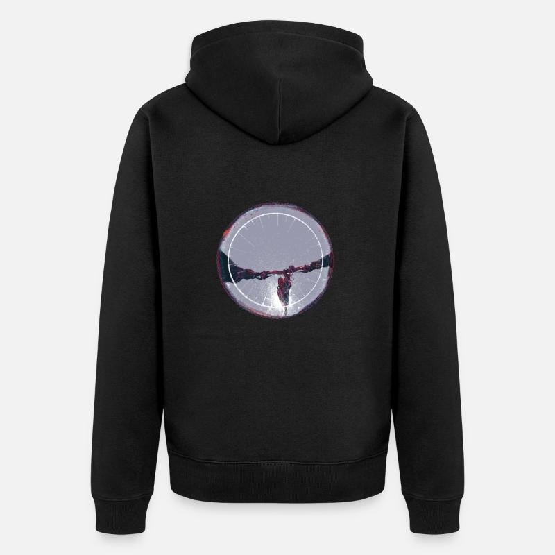 Roue descendante - Veste à capuche bio Premium Unisexe - noir