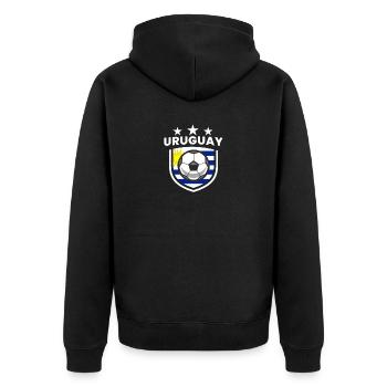 Équipe d’Uruguay de football Flag Football - Veste à capuche bio Premium Unisexe - noir - Dos - Nico (187cm)