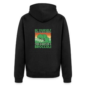 Toujours être un légume de légumes de brocoli - Veste à capuche bio Premium Unisexe - noir - Dos - Nico (187cm)