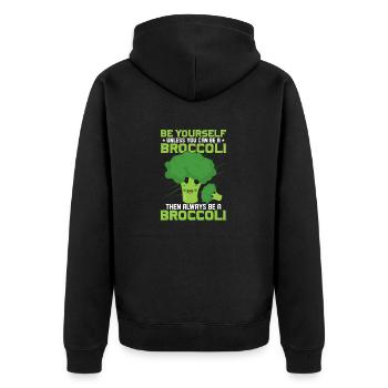 Soyez toujours vous-même sauf si vous pouvez être un brocoli V - Veste à capuche bio Premium Unisexe - noir - Dos - Nico (187cm)