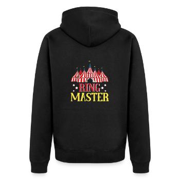 Circus Party Accessories - KarnevalsMitarbeiter Ring - Unisex Premium Organic Zip Hoodie - black - Back - Nico (187cm)