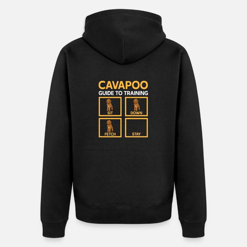 Cavapoo Cavoodle Capoodle Hund - Unisex Premium Bio Zip Hoodie - Schwarz