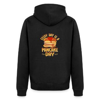 Every Day Is A Pancake Day Syrup Foodie Flapjack - Unisex Premium Bio Zip Hoodie - Schwarz - Hinten - Nico (187cm)