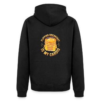 Flipping Breakfast est mon Cardio Foodie Flapjack Pa - Veste à capuche bio Premium Unisexe - noir - Dos - Nico (187cm)