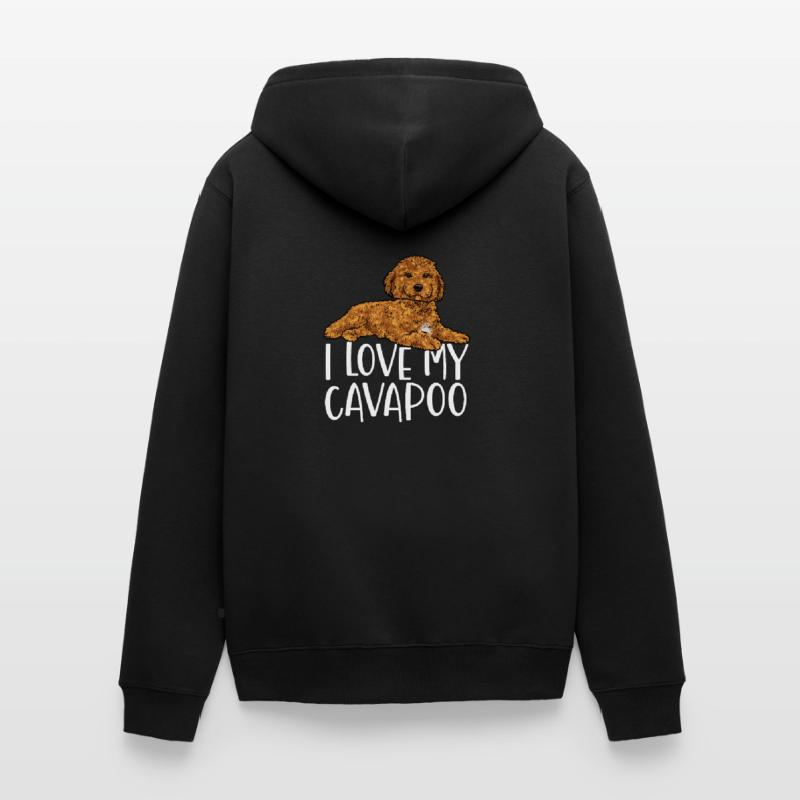 Cavapoo Cavoodle Capoodle Dog Unisex Premium Organic Zip Hoodie