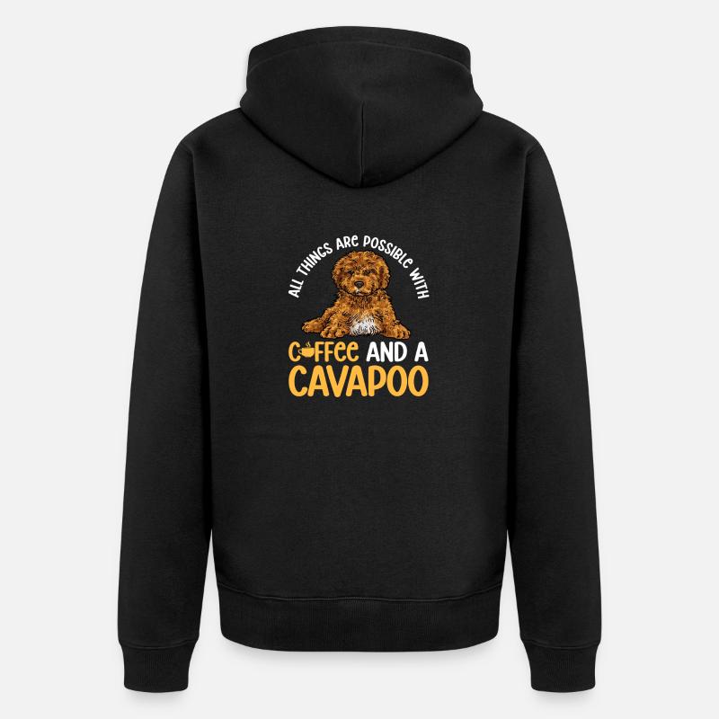 Cavapoo Cavoodle Capoodle Chien - Veste à capuche bio Premium Unisexe - noir