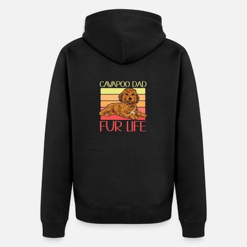Cavapoo Cavoodle Capoodle Hund - Premium økologisk unisex-hættejakke - sort