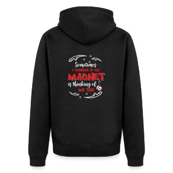 Magnet Fisherman Chasse au trésor de pêche magnétique - Veste à capuche bio Premium Unisexe - noir - Dos - Nico (187cm)