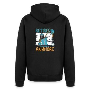 Magnetfischer Magnetangeln Schatzsuche - Unisex Premium Bio Zip Hoodie - Schwarz - Hinten - Nico (187cm)