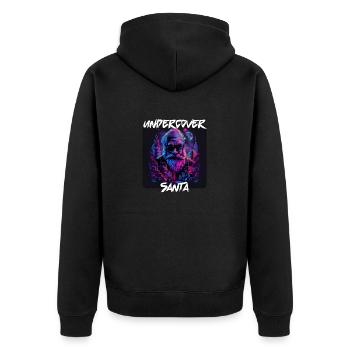 Undercover Santa Claus in the City 2 - Unisex Premium Organic Zip Hoodie - black - Back - Nico (187cm)