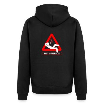 Sommeil Tête Humour Repos en cours Fun Naptime Cadeau - Veste à capuche bio Premium Unisexe - noir - Dos - Nico (187cm)