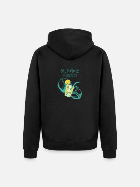 Super fresh Summer Design - Unisex Premium Organic Zip Hoodie - black