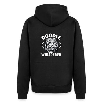 Goldendoodle Doodle Dog - Unisex Premium Organic Zip Hoodie - black - Back - Nico (187cm)