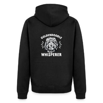 Goldendoodle Doodle Dog - Unisex Premium Organic Zip Hoodie - black - Back - Nico (187cm)