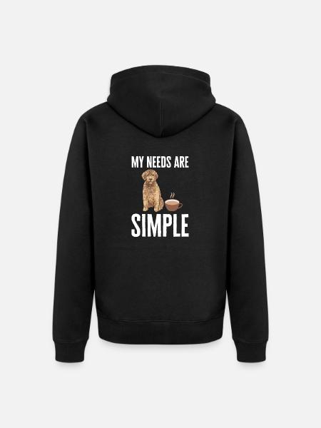Goldendoodle Doodle Hund - Unisex Premium Bio Zip Hoodie - Schwarz