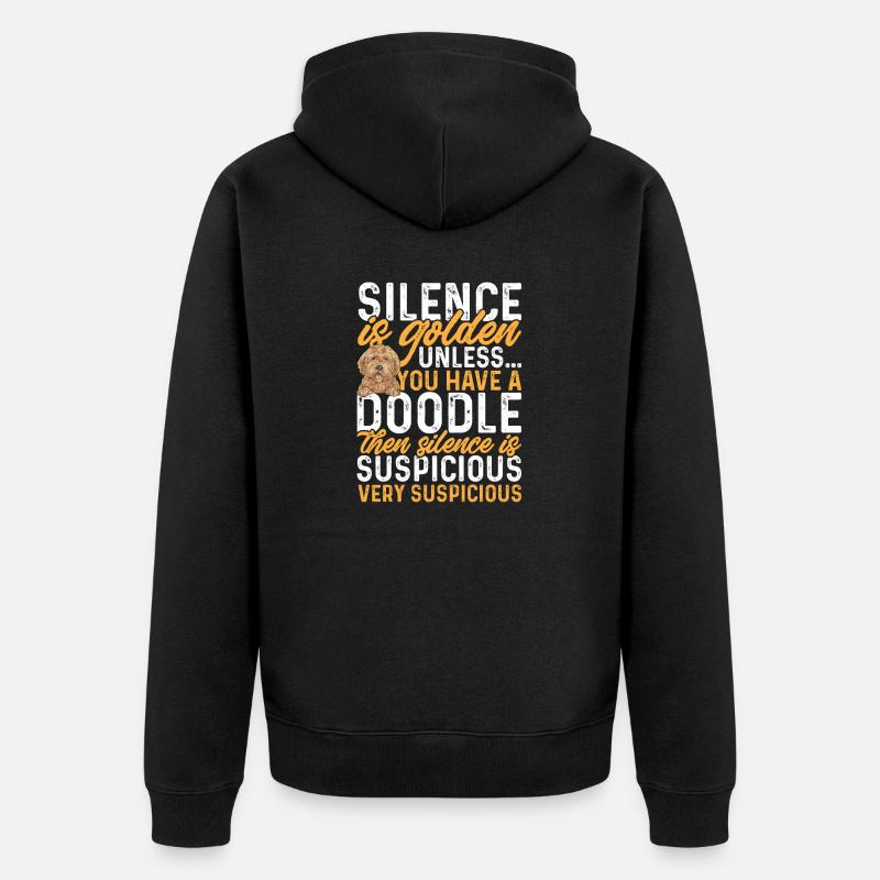 Goldendoodle Doodle Hund - Unisex Premium Bio Zip Hoodie - Schwarz