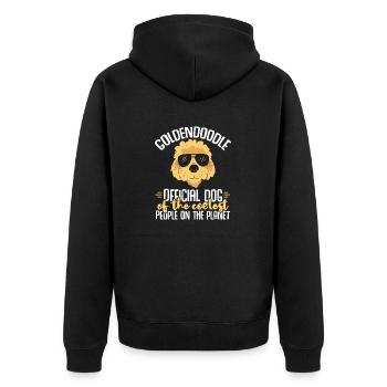 Goldendoodle Doodle Dog - Unisex Premium Organic Zip Hoodie - black - Back - Nico (187cm)