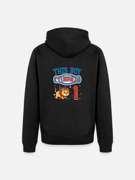 Carousel Birthday Party - Unisex Premium Organic Zip Hoodie - black