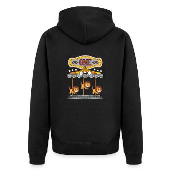 Carousel Birthday Party - Unisex Premium Organic Zip Hoodie - black - Back - Nico (187cm)