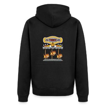 Carousel Birthday Party Lion This Boy - Unisex Premium Organic Zip Hoodie - black - Back - Nico (187cm)