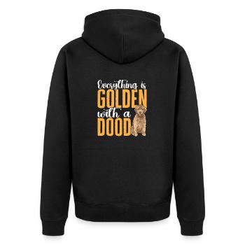 Goldendoodle Doodle Chien - Veste à capuche bio Premium Unisexe - noir - Dos - Nico (187cm)