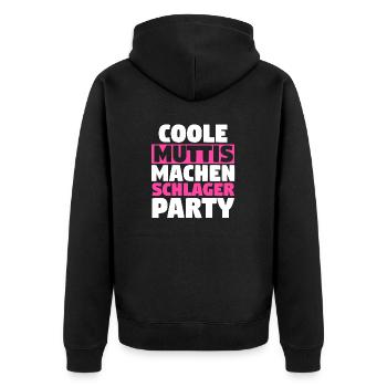 Musik Musiker Schlager - Unisex Premium Bio Zip Hoodie - Schwarz - Hinten - Nico (187cm)