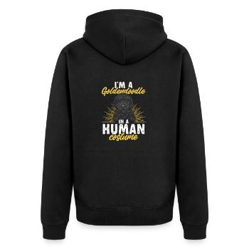 Chien Doodle Black Goldendoodle - Veste à capuche bio Premium Unisexe - noir - Dos - Nico (187cm)