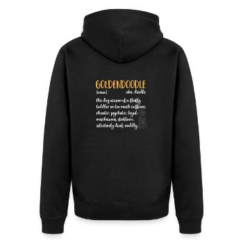 Chien Doodle Black Goldendoodle - Veste à capuche bio Premium Unisexe - noir - Dos - Nico (187cm)