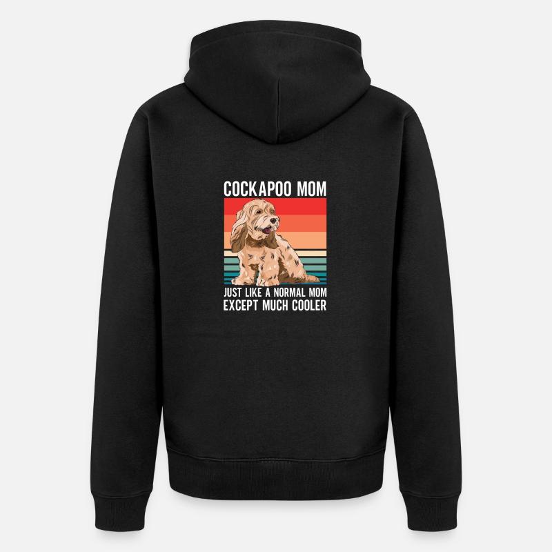 Cockapoo Hund - Unisex Premium Bio Zip Hoodie - Schwarz