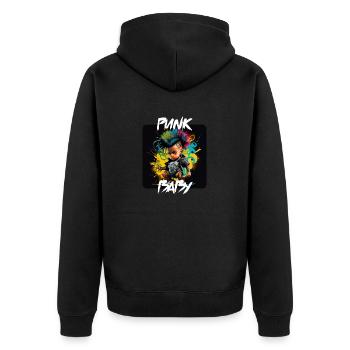 Style Graffiti - Cool Punk Baby 7 - Veste à capuche bio Premium Unisexe - noir - Dos - Nico (187cm)