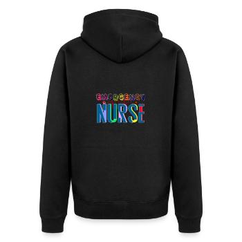Infirmière d’urgence en salle d’urgence Hôpital de technicien scolaire - Veste à capuche bio Premium Unisexe - noir - Dos - Nico (187cm)