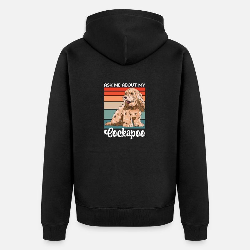 Cockapoo Hund - Unisex Premium Bio Zip Hoodie - Schwarz
