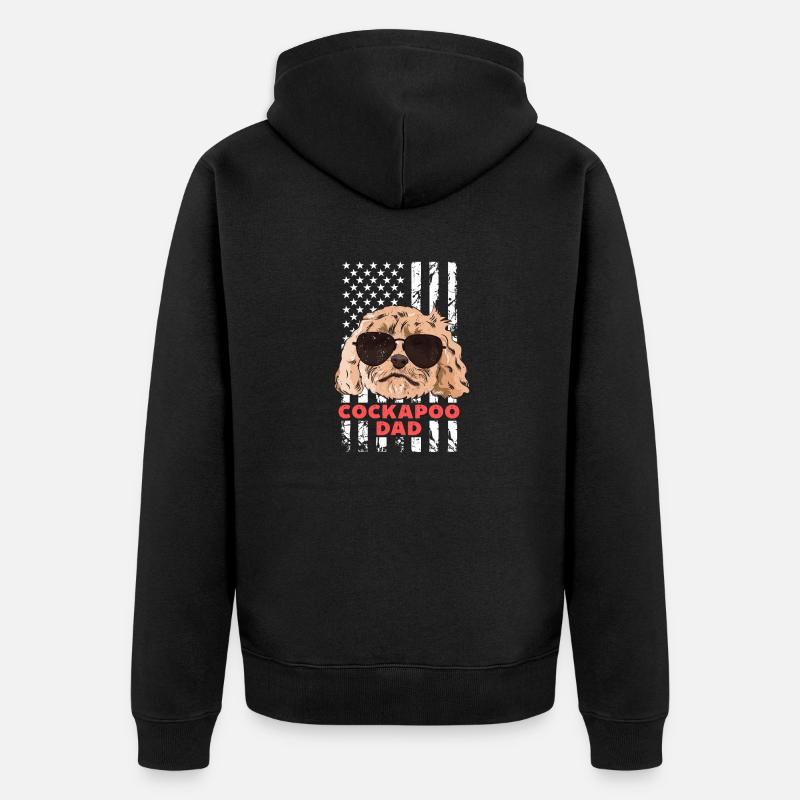 Cockapoo Hund - Unisex Premium Bio Zip Hoodie - Schwarz