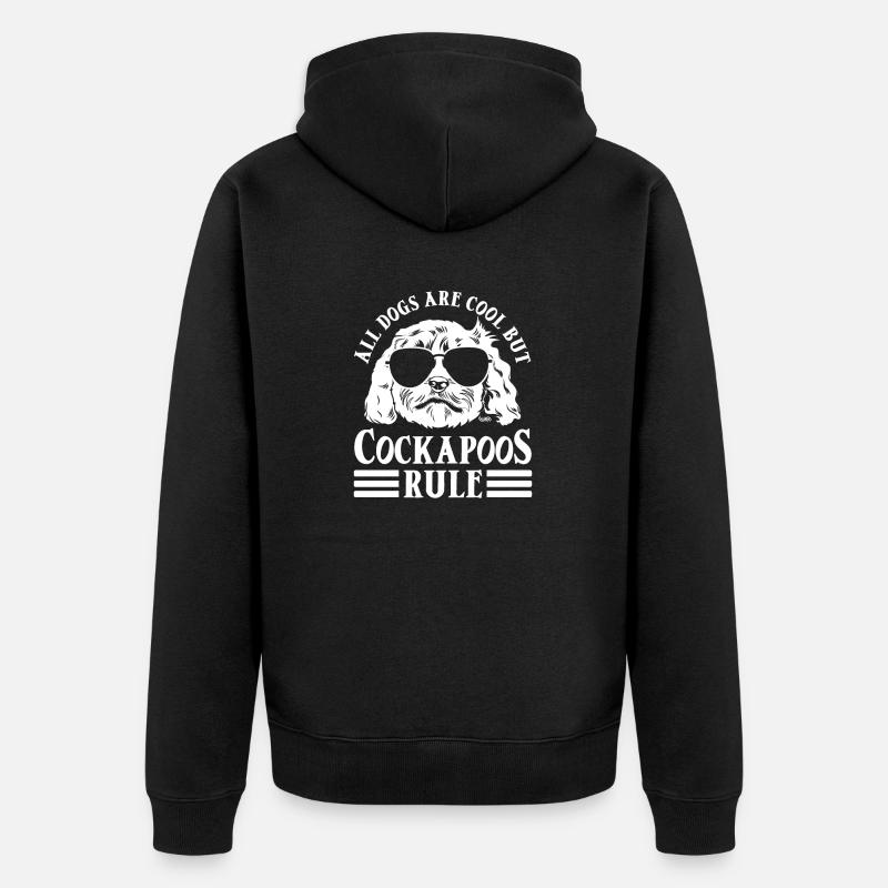 Cockapoo Hund - Unisex Premium Bio Zip Hoodie - Schwarz
