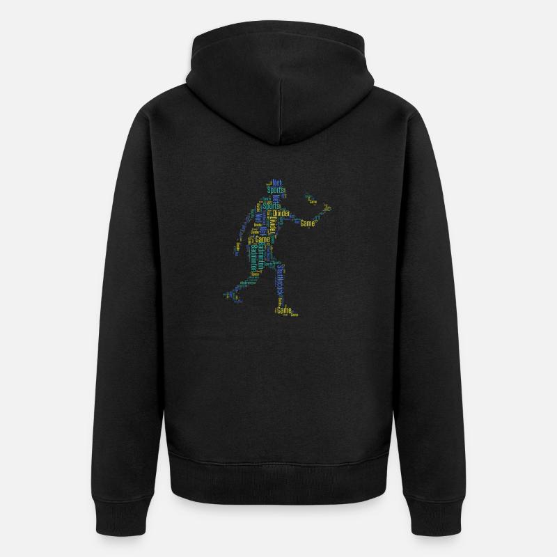 Joueurs de badminton - Veste à capuche bio Premium Unisexe - noir
