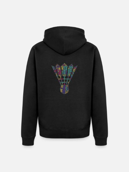 Badminton badminton players - Unisex Premium Organic Zip Hoodie - black