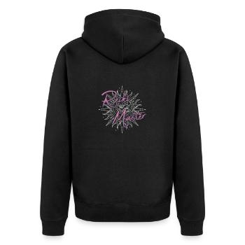 Reiki -Meister Ganzheitlicher Spiritueller Chakra - Unisex Premium Bio Zip Hoodie - Schwarz - Hinten - Nico (187cm)