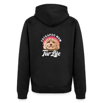 Cockapoo Dog - Unisex Premium Organic Zip Hoodie - black - Back - Nico (187cm)