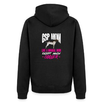 Chien GSP allemand à poil court - Veste à capuche bio Premium Unisexe - noir - Dos - Nico (187cm)