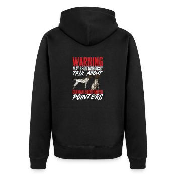 Chien GSP allemand à poil court - Veste à capuche bio Premium Unisexe - noir - Dos - Nico (187cm)