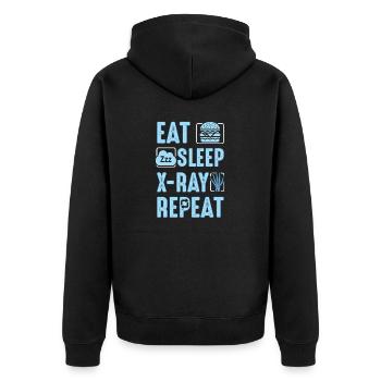 Manger Sommeil X-Ray Répéter Roue Tech Radiologie - Veste à capuche bio Premium Unisexe - noir - Dos - Nico (187cm)