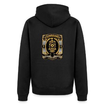 Railway Train driver Engine driver Steam locomotive Railway - Unisex Premium Organic Zip Hoodie - black - Back - Nico (187cm)
