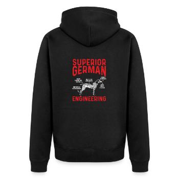 Chien GSP allemand à poil court - Veste à capuche bio Premium Unisexe - noir - Dos - Nico (187cm)