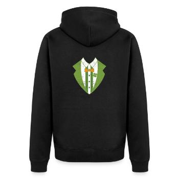 Leprechaun Fumer la Saint-Patrick Irlandais chanceux - Veste à capuche bio Premium Unisexe - noir - Dos - Nico (187cm)