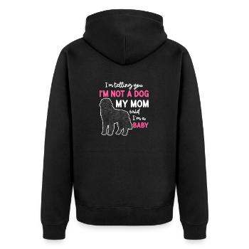 Terre-Neuve Chien de Terre-Neuve - Veste à capuche bio Premium Unisexe - noir - Dos - Nico (187cm)