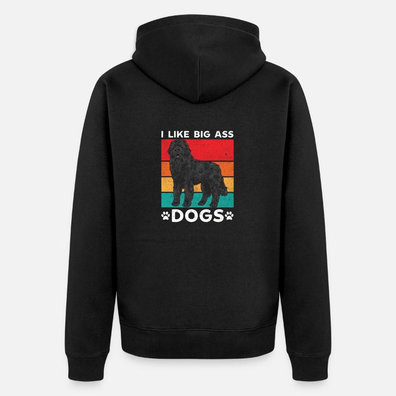 Terre-Neuve Chien de Terre-Neuve - Veste à capuche bio Premium Unisexe - noir
