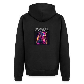 Graffiti Style - Cool Pitbull 2 - Unisex Premium Organic Zip Hoodie - black - Back - Nico (187cm)