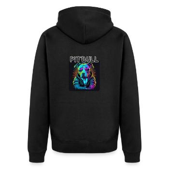 Style graffiti - Cool Pitbull 1 - Veste à capuche bio Premium Unisexe - noir - Dos - Nico (187cm)