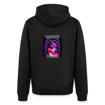 Style graffiti - Cooler Border Collie 1 - Veste à capuche bio Premium Unisexe - noir - Dos - Nico (187cm)